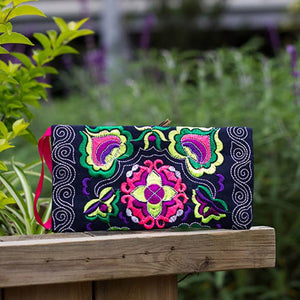 Women Ethnic Handmade Embroidered Wristlet